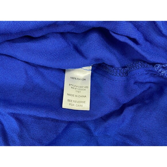 Culture Code Women Small Blue Ruffle Top Sleeveless Lightweight Casual NWT - Picture 7 of 9